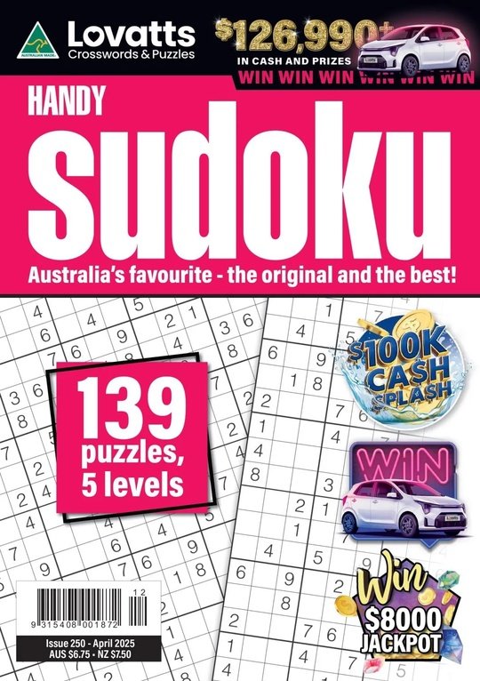 Lovatts Handy Sudoku - Issue 250 2025